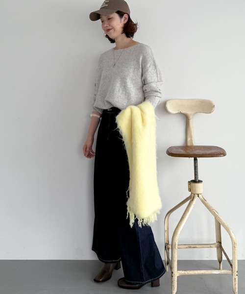 Doux archives(ドゥアルシーヴ)の「スパンコールボートネックニット(ニット/セーター・レディース・アイボリー/ブラウン/ラベンダー/イエロー・FREE)」の20枚目の写真