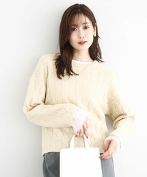 MK MICHEL KLEIN | スパンコールラメ入りニット/洗える(ニット/セーター)