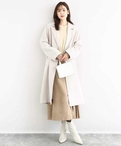 MK MICHEL KLEIN（エムケーミッシェルクラン）の「スパンコールラメ入りニット/洗える（ニット/セーター・レディース・ベージュ/ライトグレー/ピンク・38）」の12枚目の写真