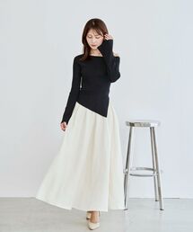 アシメドッキングニットワンピース