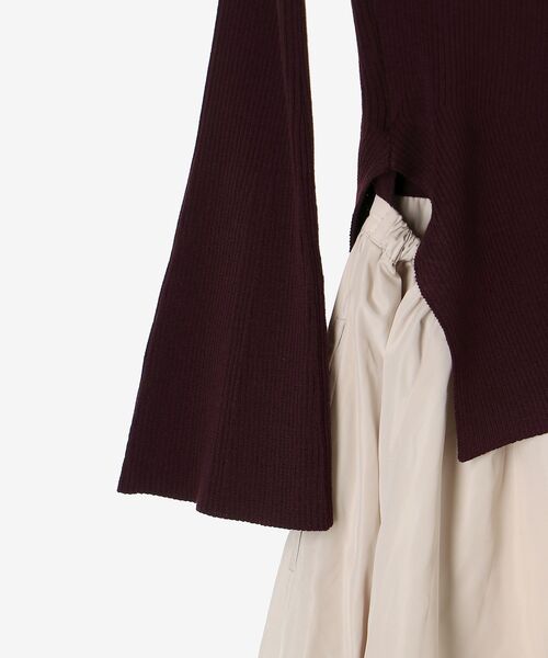 セール】アシメドッキングニットワンピース（ワンピース）｜cle blatt