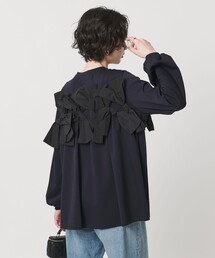 UNITED ARROWS（ユナイテッドアローズ）の「リボン コンビ パフスリーブ カットソー ‐ウォッシャブル‐（Tシャツ/カットソー・レディース）」