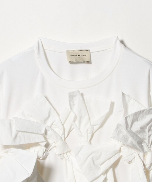 UNITED ARROWS（ユナイテッドアローズ）の「リボン コンビ パフスリーブ カットソー ‐ウォッシャブル‐（Tシャツ/カットソー・レディース・ブラック/ネイビー/ホワイト・FREE）」の20枚目の写真
