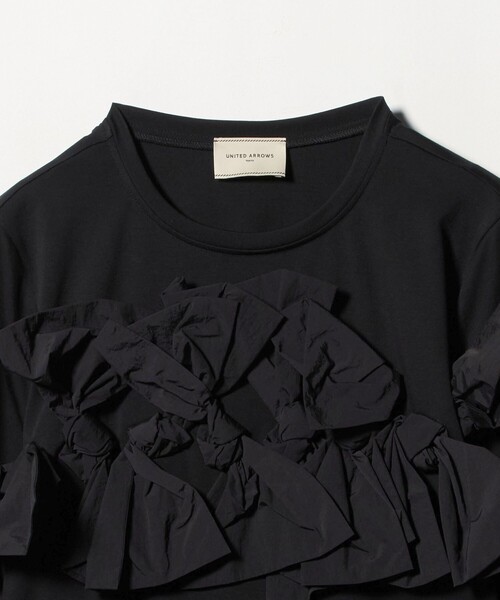 リボン コンビ パフスリーブ カットソー ‐ウォッシャブル‐（Tシャツ