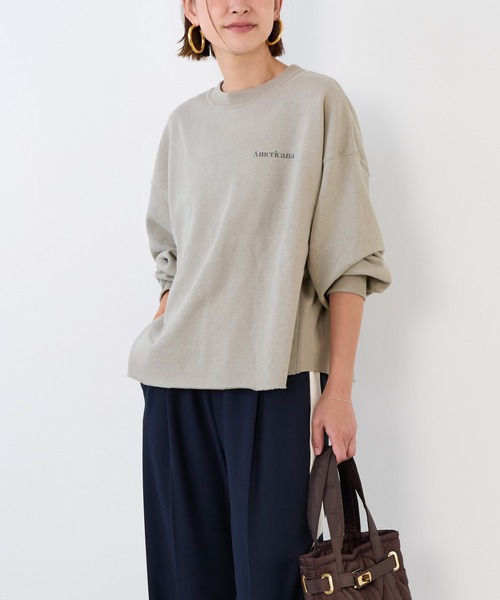 AMERICANA】別注-クロップドカットオフスウェット（スウェット