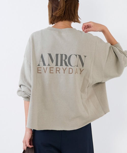 AMERICANA】別注-クロップドカットオフスウェット（スウェット