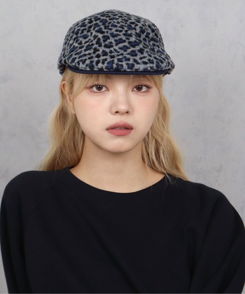 BARELY BLUE（ベアリーブルー）の「【 BARELY BLUE / ベアリーブルー 】 クラシカル レオパード ハンチング帽（ハンチング/ベレー帽・レディース・ベージュ/ネイビー/ブラック・FREE）」の3枚目の写真