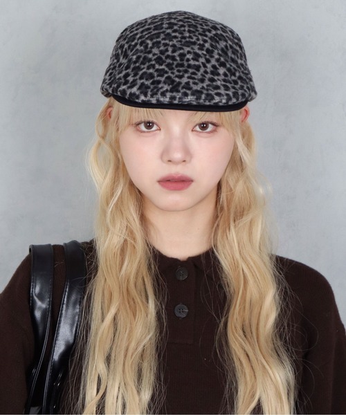 BARELY BLUE（ベアリーブルー）の「【 BARELY BLUE / ベアリーブルー 】 クラシカル レオパード ハンチング帽（ハンチング/ベレー帽・レディース・ベージュ/ネイビー/ブラック・FREE）」の6枚目の写真