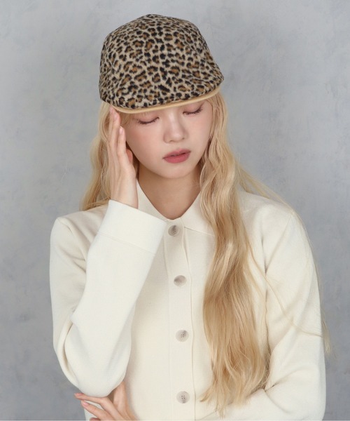 BARELY BLUE（ベアリーブルー）の「【 BARELY BLUE / ベアリーブルー 】 クラシカル レオパード ハンチング帽（ハンチング/ベレー帽・レディース・ベージュ/ネイビー/ブラック・FREE）」の16枚目の写真