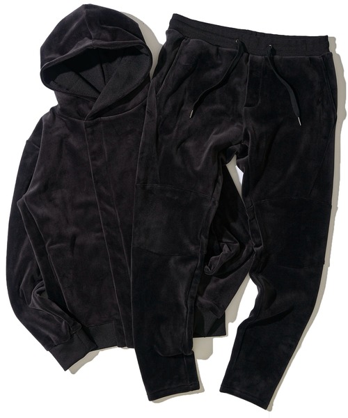 1PIU1UGUALE3 RELAX (ウノピゥウノウグァーレトレ リラックス)の「【1PIU1UGUALE3 RELAX】VELOUR WRAP HOODIE(パーカー・メンズ・ブラック・MEDIUM/LARGE)」の10枚目の写真