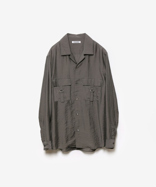 ATTACHMENT（アタッチメント）の「LY/SI ローン パッチポケット オープンカラー L/S SHIRT / LY/SI LAWN PATCH POCKET OPEN COLLAR L/S SHIRT（シャツ/ブラウス・メンズ・ダークグレー/ホワイト/ライトグレー/ブラック・1/2/3/4）」の4枚目の写真