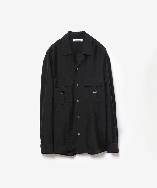 ATTACHMENT（アタッチメント）の「LY/SI ローン パッチポケット オープンカラー L/S SHIRT / LY/SI LAWN PATCH POCKET OPEN COLLAR L/S SHIRT（シャツ/ブラウス・メンズ・ダークグレー/ホワイト/ライトグレー/ブラック・1/2/3/4）」の3枚目の写真