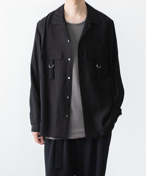 ATTACHMENT(アタッチメント)の「LY/SI ローン パッチポケット オープンカラー L/S SHIRT / LY/SI LAWN PATCH POCKET OPEN COLLAR L/S SHIRT(シャツ/ブラウス・メンズ・ダークグレー/ホワイト/ライトグレー/ブラック・1/2/3/4)」の5枚目の写真