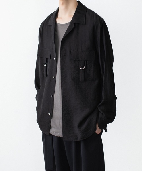 ATTACHMENT(アタッチメント)の「LY/SI ローン パッチポケット オープンカラー L/S SHIRT / LY/SI LAWN PATCH POCKET OPEN COLLAR L/S SHIRT(シャツ/ブラウス・メンズ・ダークグレー/ホワイト/ライトグレー/ブラック・1/2/3/4)」の6枚目の写真