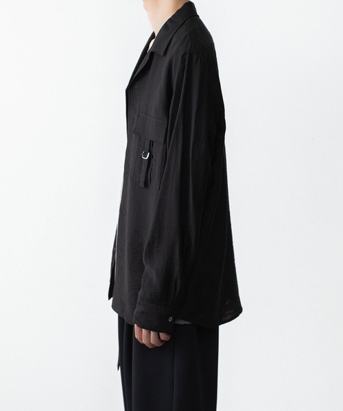 ATTACHMENT(アタッチメント)の「LY/SI ローン パッチポケット オープンカラー L/S SHIRT / LY/SI LAWN PATCH POCKET OPEN COLLAR L/S SHIRT(シャツ/ブラウス・メンズ・ダークグレー/ホワイト/ライトグレー/ブラック・1/2/3/4)」の7枚目の写真