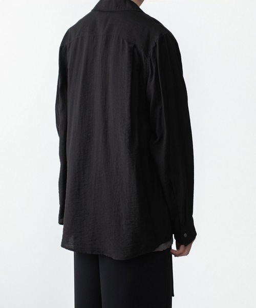 ATTACHMENT(アタッチメント)の「LY/SI ローン パッチポケット オープンカラー L/S SHIRT / LY/SI LAWN PATCH POCKET OPEN COLLAR L/S SHIRT(シャツ/ブラウス・メンズ・ダークグレー/ホワイト/ライトグレー/ブラック・1/2/3/4)」の9枚目の写真
