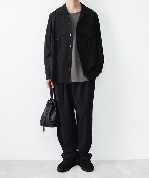 ATTACHMENT(アタッチメント)の「LY/SI ローン パッチポケット オープンカラー L/S SHIRT / LY/SI LAWN PATCH POCKET OPEN COLLAR L/S SHIRT(シャツ/ブラウス・メンズ・ダークグレー/ホワイト/ライトグレー/ブラック・1/2/3/4)」の14枚目の写真