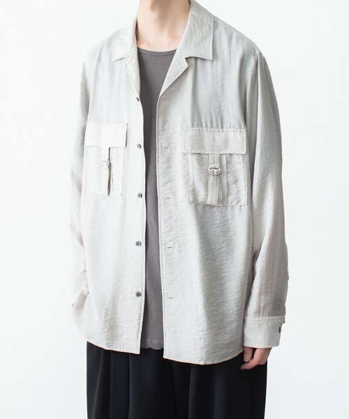 ATTACHMENT(アタッチメント)の「LY/SI ローン パッチポケット オープンカラー L/S SHIRT / LY/SI LAWN PATCH POCKET OPEN COLLAR L/S SHIRT(シャツ/ブラウス・メンズ・ダークグレー/ホワイト/ライトグレー/ブラック・1/2/3/4)」の16枚目の写真