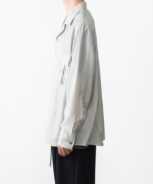 ATTACHMENT(アタッチメント)の「LY/SI ローン パッチポケット オープンカラー L/S SHIRT / LY/SI LAWN PATCH POCKET OPEN COLLAR L/S SHIRT(シャツ/ブラウス・メンズ・ダークグレー/ホワイト/ライトグレー/ブラック・1/2/3/4)」の17枚目の写真