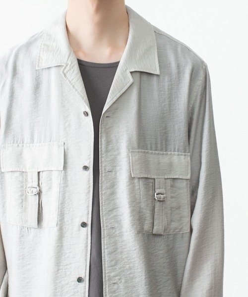 ATTACHMENT(アタッチメント)の「LY/SI ローン パッチポケット オープンカラー L/S SHIRT / LY/SI LAWN PATCH POCKET OPEN COLLAR L/S SHIRT(シャツ/ブラウス・メンズ・ダークグレー/ホワイト/ライトグレー/ブラック・1/2/3/4)」の19枚目の写真