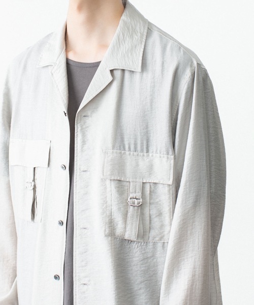 ATTACHMENT(アタッチメント)の「LY/SI ローン パッチポケット オープンカラー L/S SHIRT / LY/SI LAWN PATCH POCKET OPEN COLLAR L/S SHIRT(シャツ/ブラウス・メンズ・ダークグレー/ホワイト/ライトグレー/ブラック・1/2/3/4)」の20枚目の写真