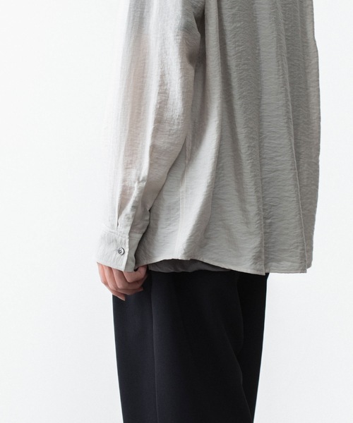 ATTACHMENT(アタッチメント)の「LY/SI ローン パッチポケット オープンカラー L/S SHIRT / LY/SI LAWN PATCH POCKET OPEN COLLAR L/S SHIRT(シャツ/ブラウス・メンズ・ダークグレー/ホワイト/ライトグレー/ブラック・1/2/3/4)」の22枚目の写真