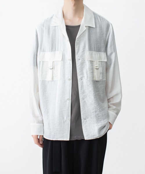 ATTACHMENT(アタッチメント)の「LY/SI ローン パッチポケット オープンカラー L/S SHIRT / LY/SI LAWN PATCH POCKET OPEN COLLAR L/S SHIRT(シャツ/ブラウス・メンズ・ダークグレー/ホワイト/ライトグレー/ブラック・1/2/3/4)」の22枚目の写真