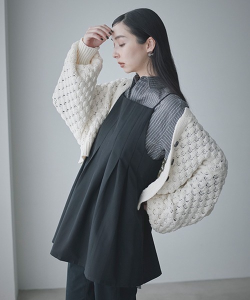 studio CLIP（スタディオクリップ）の「【daily CLIP】微起毛ツイルロングビスチェ（キャミソール・レディース・ブラック/ベージュ・FREE）」の3枚目の写真