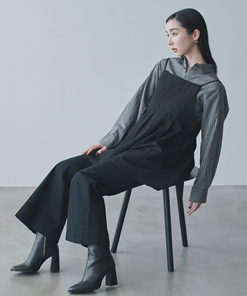 studio CLIP（スタディオクリップ）の「【daily CLIP】微起毛ツイルロングビスチェ（キャミソール・レディース・ブラック/ベージュ・FREE）」の4枚目の写真