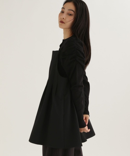 studio CLIP（スタディオクリップ）の「【daily CLIP】微起毛ツイルロングビスチェ（キャミソール・レディース・ブラック/ベージュ・FREE）」の5枚目の写真