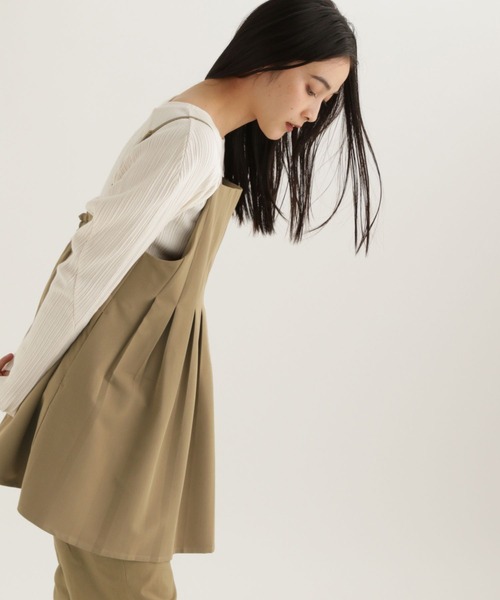 studio CLIP（スタディオクリップ）の「【daily CLIP】微起毛ツイルロングビスチェ（キャミソール・レディース・ブラック/ベージュ・FREE）」の11枚目の写真