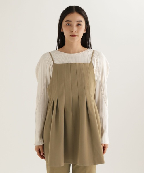 studio CLIP（スタディオクリップ）の「【daily CLIP】微起毛ツイルロングビスチェ（キャミソール・レディース・ブラック/ベージュ・FREE）」の13枚目の写真