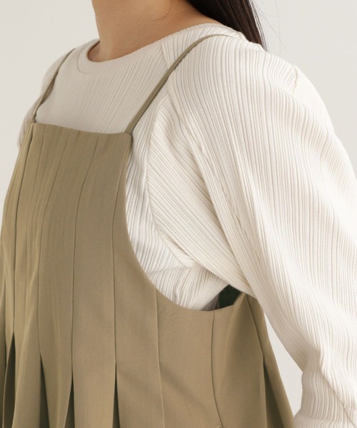 studio CLIP（スタディオクリップ）の「【daily CLIP】微起毛ツイルロングビスチェ（キャミソール・レディース・ブラック/ベージュ・FREE）」の17枚目の写真