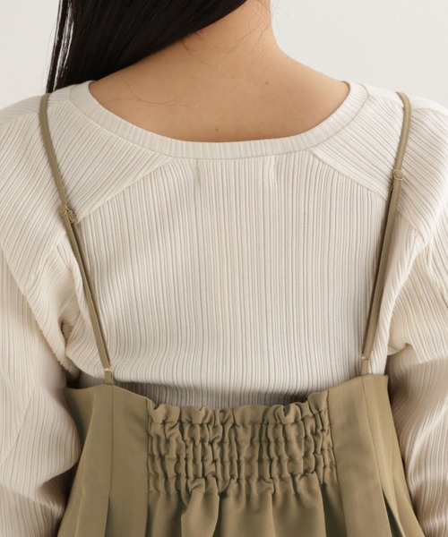 studio CLIP（スタディオクリップ）の「【daily CLIP】微起毛ツイルロングビスチェ（キャミソール・レディース・ブラック/ベージュ・FREE）」の20枚目の写真