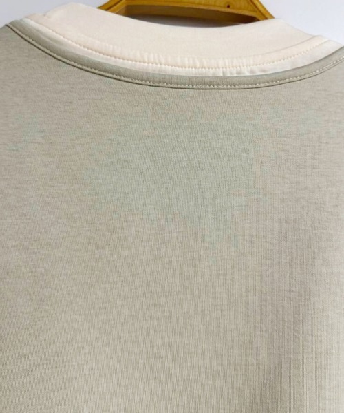 ONEP STAR(ワンピスター)の「ラウンドネックボタン付きネックライントップス(Tシャツ/カットソー・レディース・ライトカーキ・MEDIUM/X-LARGE/LARGE)」の10枚目の写真