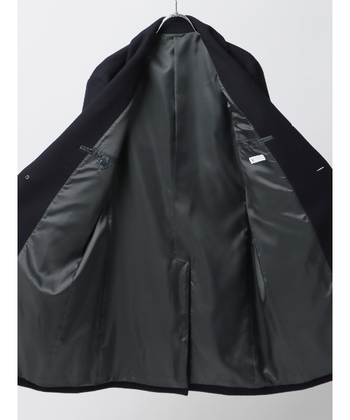 SUIT SQUARE（スーツスクエア）の「スマみえチェスターコート ストレッチ ウールライクビーバー（チェスターコート・メンズ・ブラック/ネイビー・L/M/S/LL）」の8枚目の写真