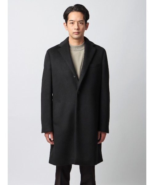 SUIT SQUARE（スーツスクエア）の「スマみえチェスターコート ストレッチ ウールライクビーバー（チェスターコート・メンズ・ブラック/ネイビー・L/M/S/LL）」の14枚目の写真