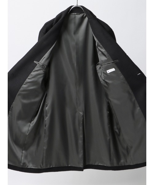 SUIT SQUARE（スーツスクエア）の「スマみえチェスターコート ストレッチ ウールライクビーバー（チェスターコート・メンズ・ブラック/ネイビー・L/M/S/LL）」の17枚目の写真