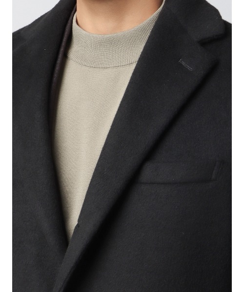 SUIT SQUARE（スーツスクエア）の「スマみえチェスターコート ストレッチ ウールライクビーバー（チェスターコート・メンズ・ブラック/ネイビー・L/M/S/LL）」の18枚目の写真