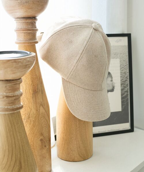 le.coeur blanc（ルクールブラン）の「メルトンキャップ（キャップ・レディース・グレー/グレイッシュベージュ・FREE）」の4枚目の写真