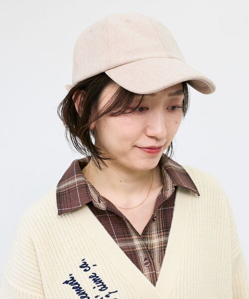 le.coeur blanc（ルクールブラン）の「メルトンキャップ（キャップ・レディース・グレー/グレイッシュベージュ・FREE）」の5枚目の写真
