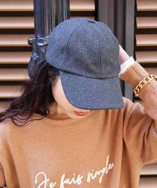 le.coeur blanc（ルクールブラン）の「メルトンキャップ（キャップ・レディース・グレー/グレイッシュベージュ・FREE）」の10枚目の写真
