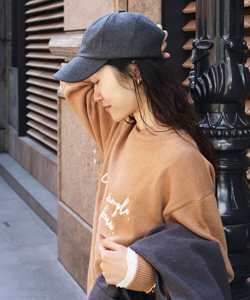 le.coeur blanc（ルクールブラン）の「メルトンキャップ（キャップ・レディース・グレー/グレイッシュベージュ・FREE）」の12枚目の写真