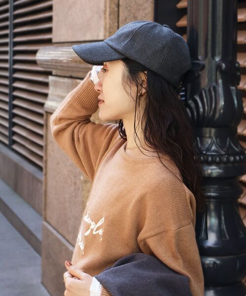 le.coeur blanc（ルクールブラン）の「メルトンキャップ（キャップ・レディース・グレー/グレイッシュベージュ・FREE）」の13枚目の写真