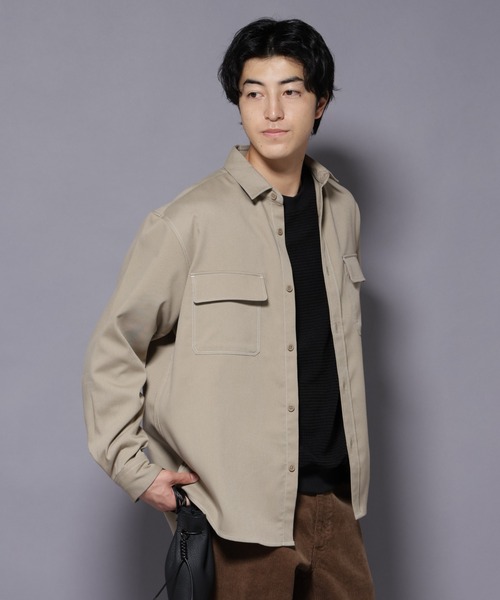 ストレッチツイルフラップポケットシャツ（シャツ/ブラウス）｜NANO