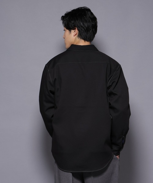 NANO universe（ナノユニバース）の「ストレッチツイルフラップポケットシャツ（シャツ/ブラウス・メンズ・ブラック/ベージュ/チャコール・L/M）」の20枚目の写真