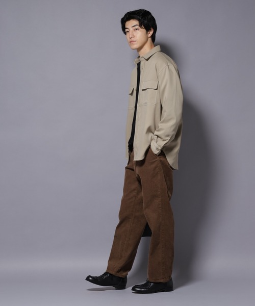 NANO universe（ナノユニバース）の「ストレッチツイルフラップポケットシャツ（シャツ/ブラウス・メンズ・ブラック/ベージュ/チャコール・L/M）」の16枚目の写真