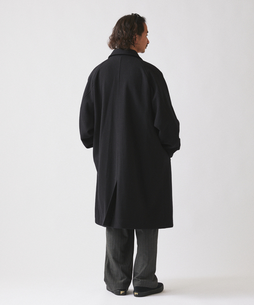 JOURNAL STANDARD relume(ジャーナルスタンダード レリューム)の「フレンチ メリノウール バルマカーン コート(ステンカラーコート・メンズ・ブラック/ブラックミックス/タン・LARGE/MEDIUM/SMALL)」の17枚目の写真