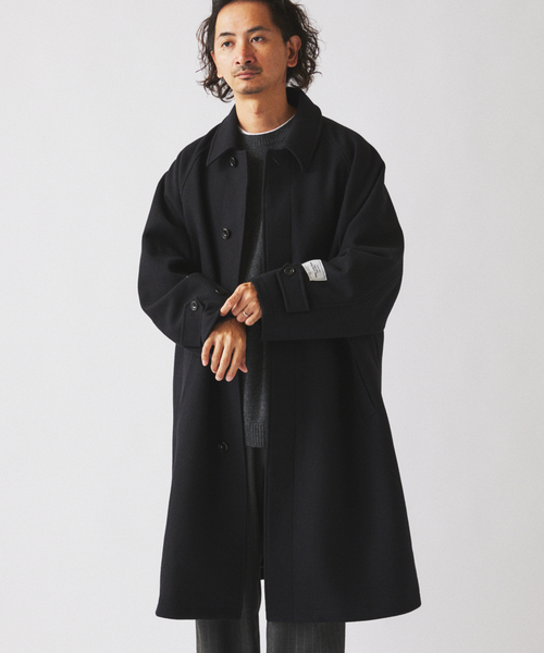 セール】フレンチ メリノウール バルマカーン コート（ステンカラー