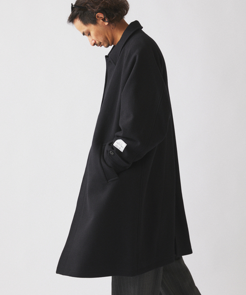 JOURNAL STANDARD relume(ジャーナルスタンダード レリューム)の「フレンチ メリノウール バルマカーン コート(ステンカラーコート・メンズ・ブラック/ブラックミックス/タン・LARGE/MEDIUM/SMALL)」の21枚目の写真